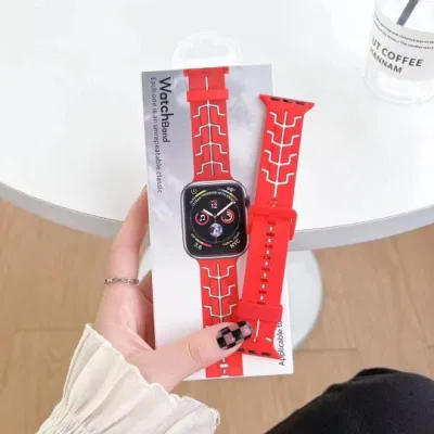 Modische Gummi-Uhrenarmbänder, weiche Sport-Silikon-Apple-Armbänder, Ersatz-Uhrenarmband für iWatch Serie 7, 6, 5